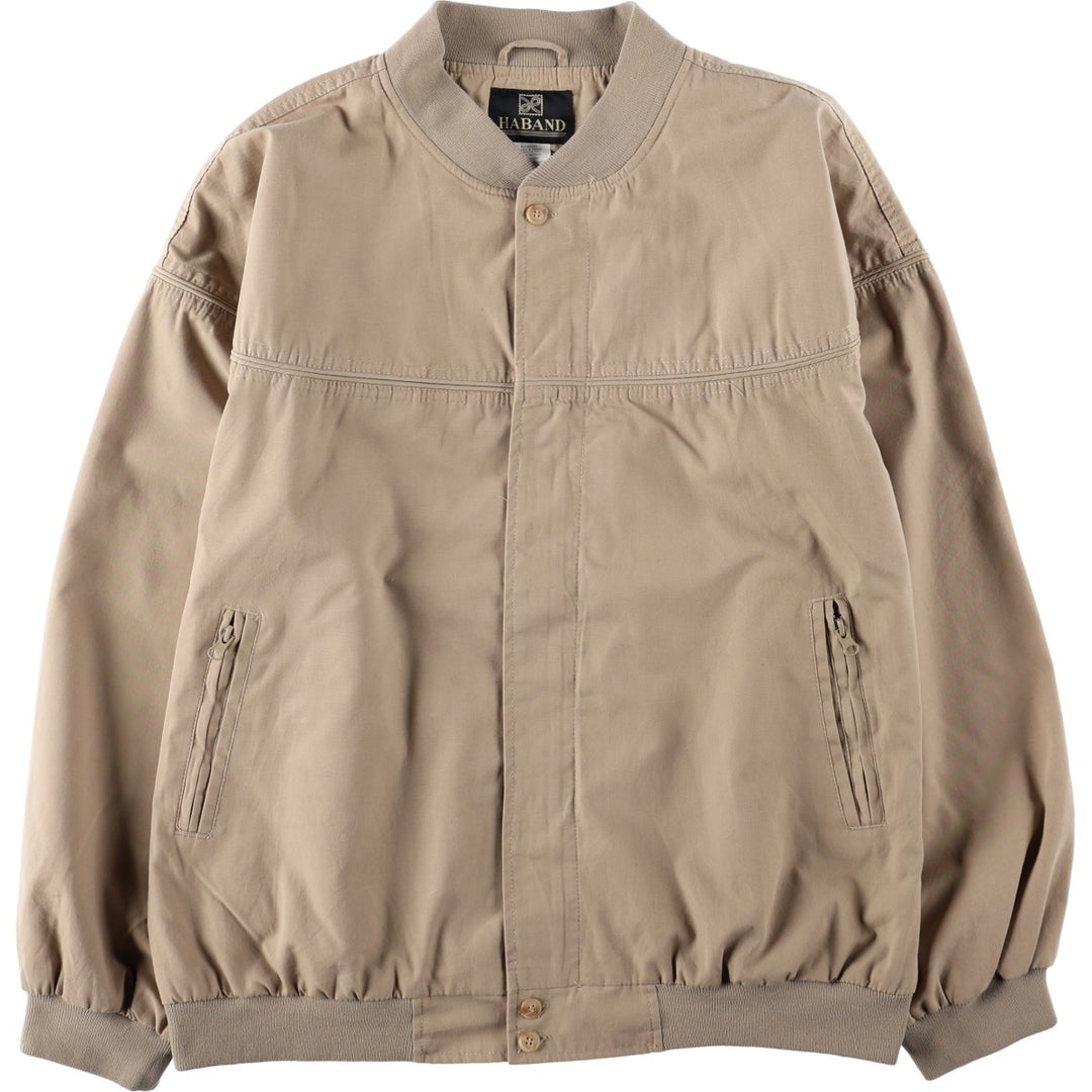 90s~00'S HABAND Derby Jacket Cup Shoulder Jacket Men's XL cotton Beige type Vintage Second Hand