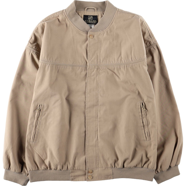 90s~00'S HABAND Derby Jacket Cup Shoulder Jacket Men's XL cotton Beige type Vintage Second Hand