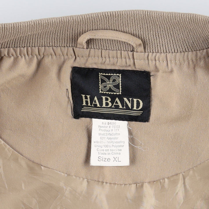 90s~00'S HABAND Derby Jacket Cup Shoulder Jacket Men's XL cotton Beige type Vintage Second Hand