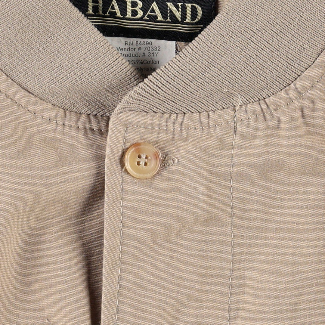 90s~00'S HABAND Derby Jacket Cup Shoulder Jacket Men's XL cotton Beige type Vintage Second Hand