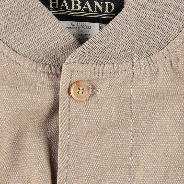90s~00'S HABAND Derby Jacket Cup Shoulder Jacket Men's XL cotton Beige type Vintage Second Hand