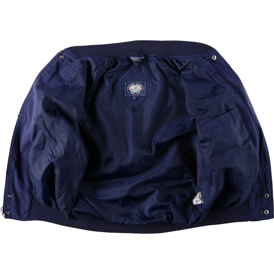90'S KNIGHTS BRIDGE Derby Jacket Cup Shoulder Jacket Men's Size M (approx.) polyester navy blue type Vintage Second Hand