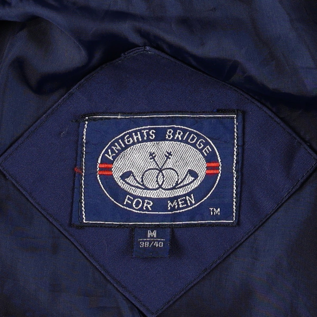 90'S KNIGHTS BRIDGE Derby Jacket Cup Shoulder Jacket Men's Size M (approx.) polyester navy blue type Vintage Second Hand