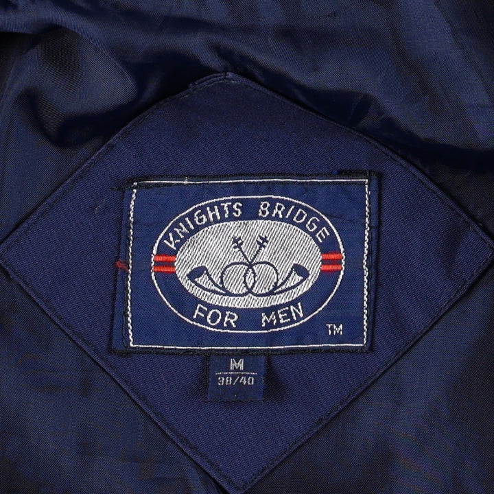 90'S KNIGHTS BRIDGE Derby Jacket Cup Shoulder Jacket Men's Size M (approx.) polyester navy blue type Vintage Second Hand