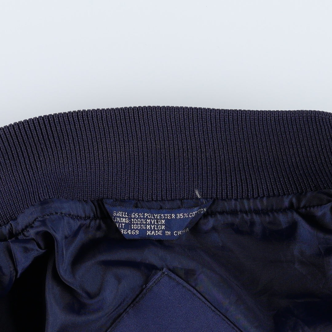 90'S KNIGHTS BRIDGE Derby Jacket Cup Shoulder Jacket Men's Size M (approx.) polyester navy blue type Vintage Second Hand