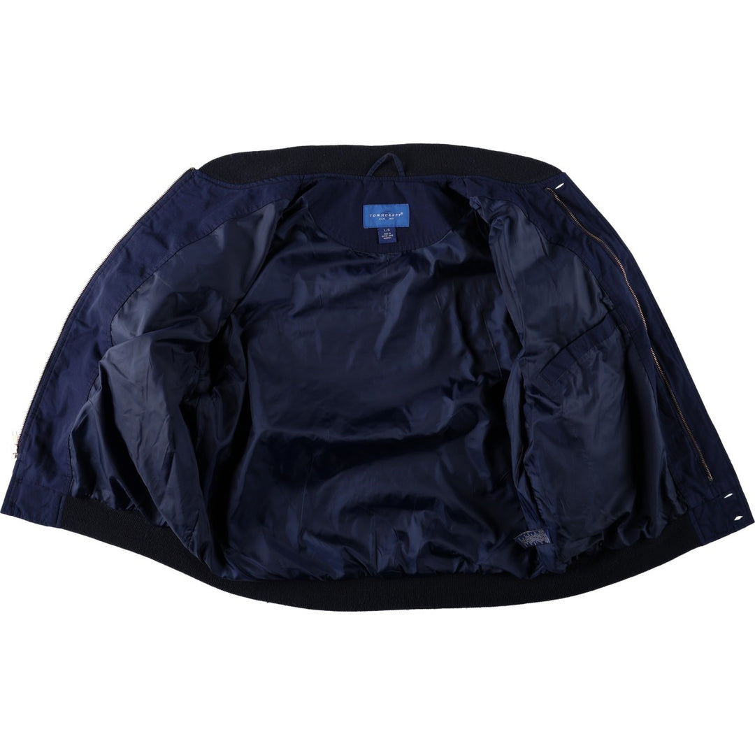 80s-90'S Town Craft Derby Jacket Cup Shoulder Jacket Men's Size L cotton navy blue type Vintage Second Hand