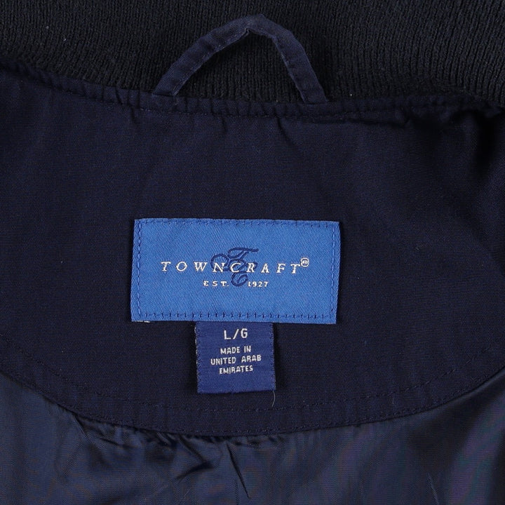 80s-90'S Town Craft Derby Jacket Cup Shoulder Jacket Men's Size L cotton navy blue type Vintage Second Hand