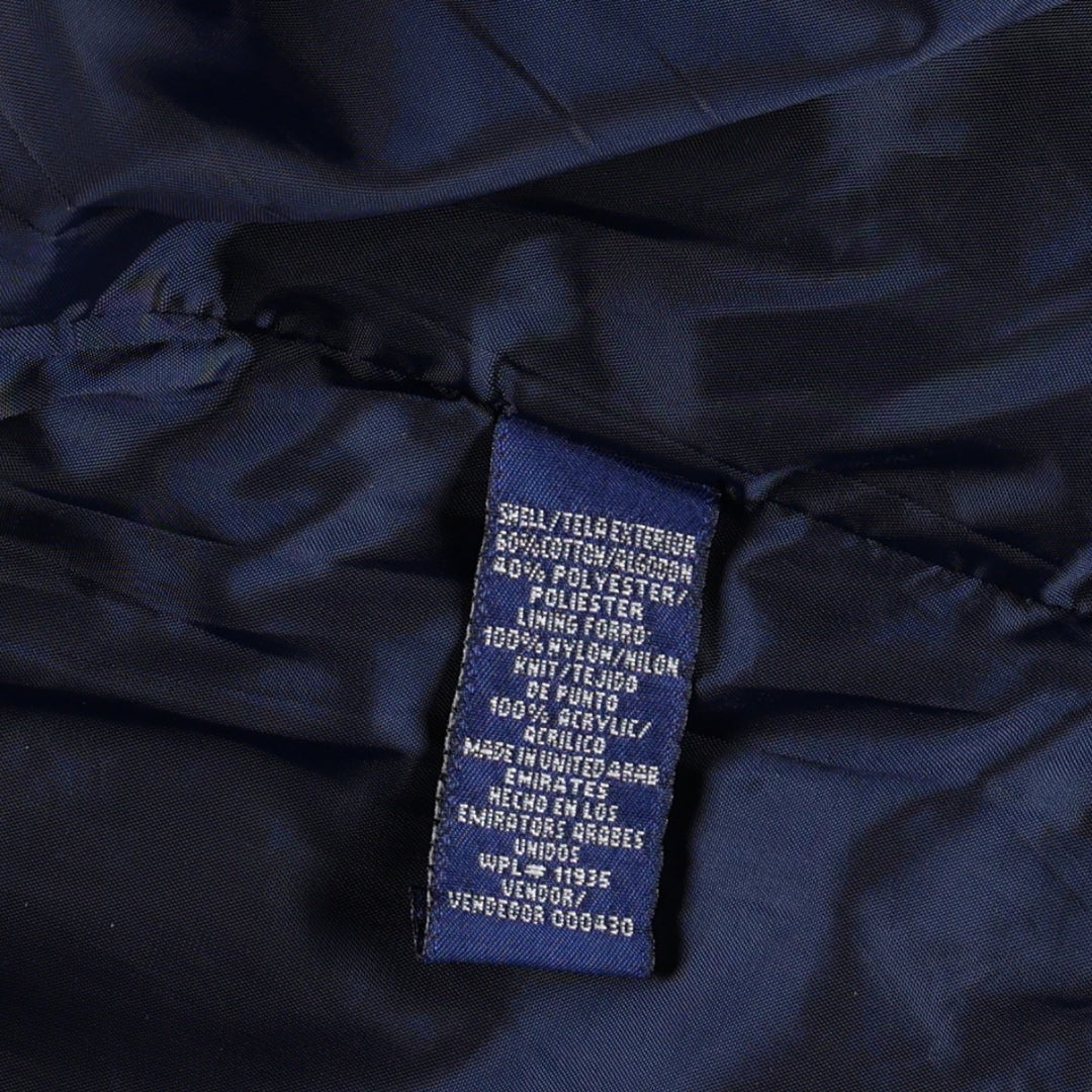80s-90'S Town Craft Derby Jacket Cup Shoulder Jacket Men's Size L cotton navy blue type Vintage Second Hand