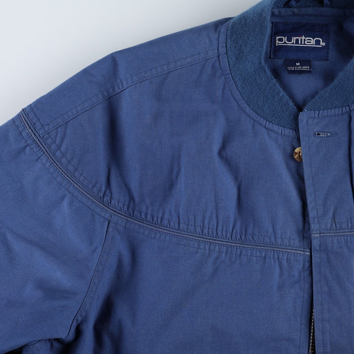 90'S Puritan Derby Jacket, Cup Shoulder Jacket, Men's Size M cotton blue type Vintage Second Hand