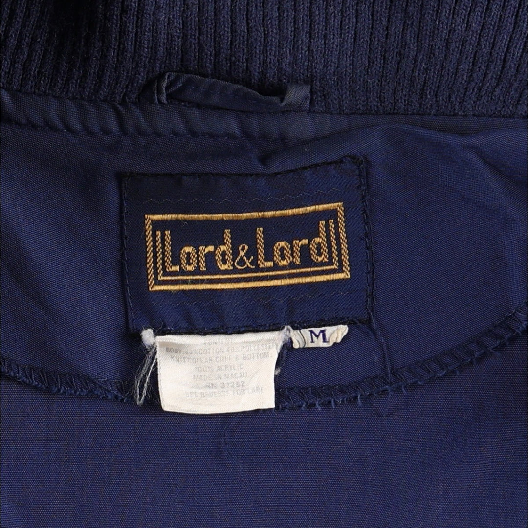 Lord and Lord Derby Jacket Cup Shoulder Jacket Men's Size M cotton navy blue type Vintage Second Hand