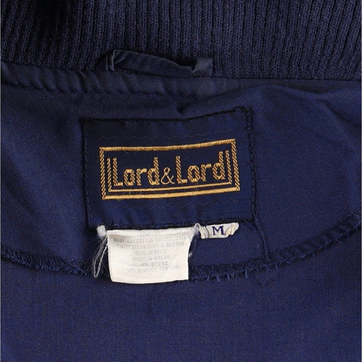 Lord and Lord Derby Jacket Cup Shoulder Jacket Men's Size M cotton navy blue type Vintage Second Hand