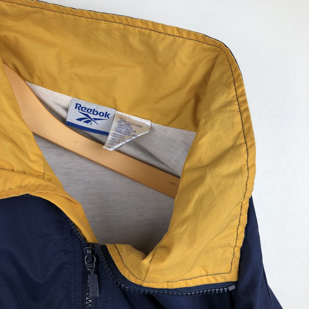 00s~ Reebok nylon jacket, men's XL size Nylon navy blue type Vintage Second Hand