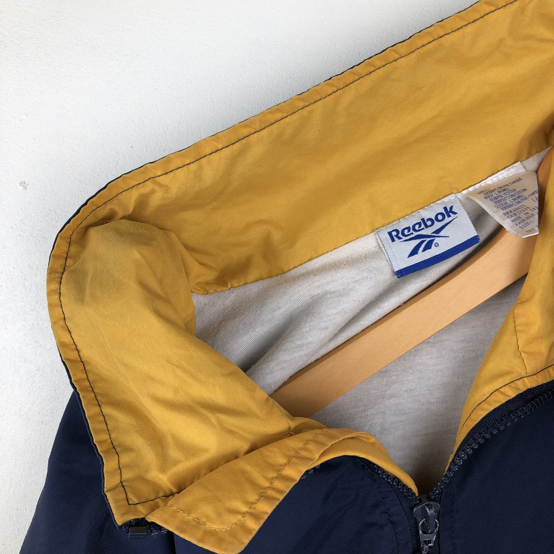 00s~ Reebok nylon jacket, men's XL size Nylon navy blue type Vintage Second Hand
