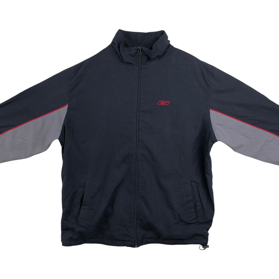 00s~ Reebok Windbreaker Men's L size cotton black type Vintage Second Hand