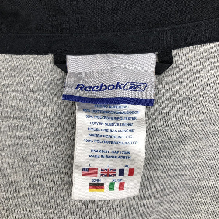 00s~ Reebok Windbreaker Men's L size cotton black type Vintage Second Hand