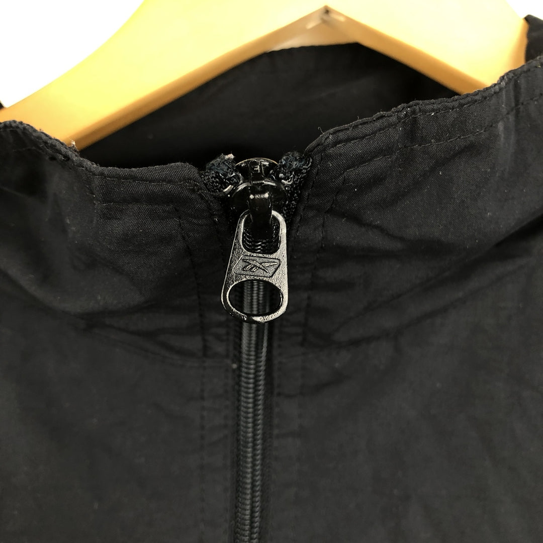 00s~ Reebok Windbreaker Men's L size cotton black type Vintage Second Hand