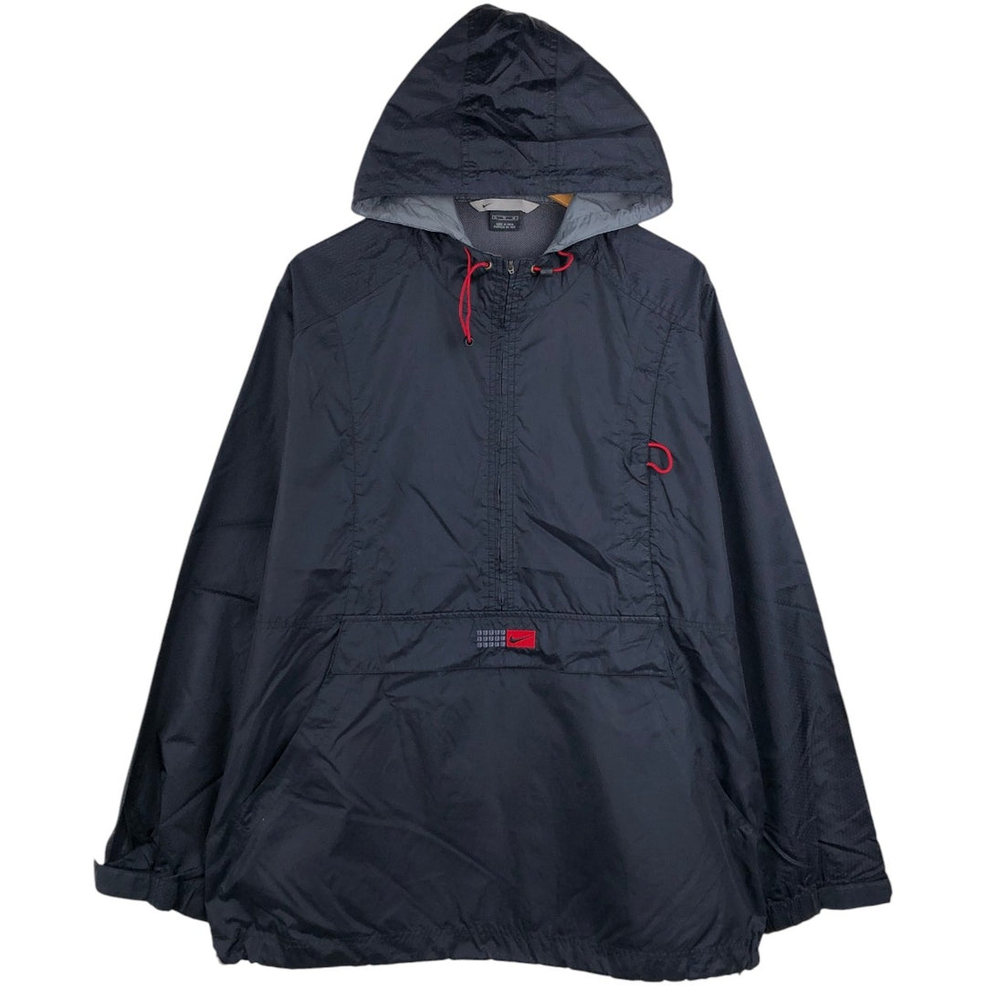 00'S Nike Anorak Parka Men's XL size Nylon black type Vintage Second Hand