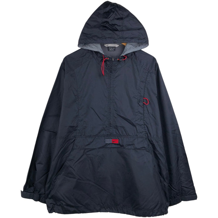 00'S Nike Anorak Parka Men's XL size Nylon black type Vintage Second Hand