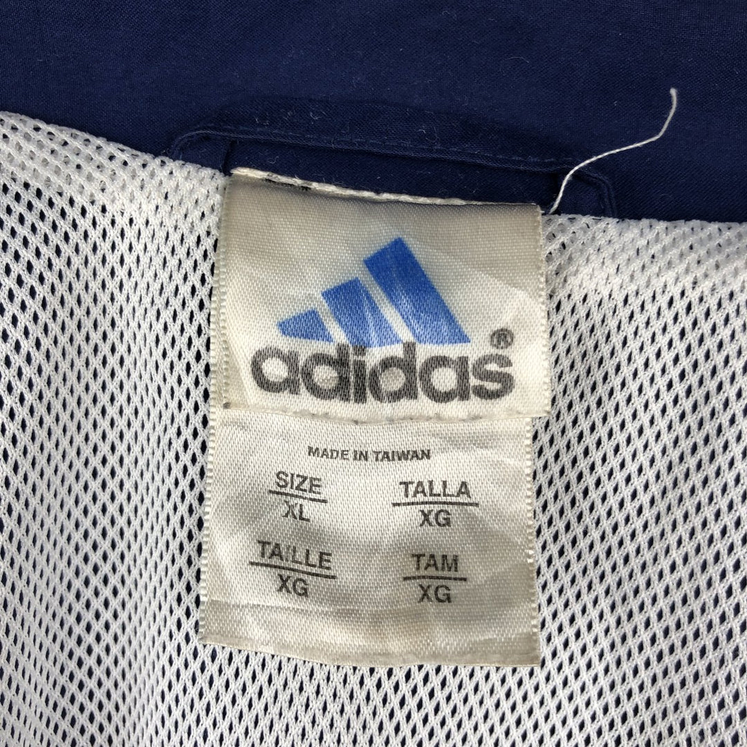 00'S adidas windbreaker men's XL size polyester blue type Vintage Second Hand