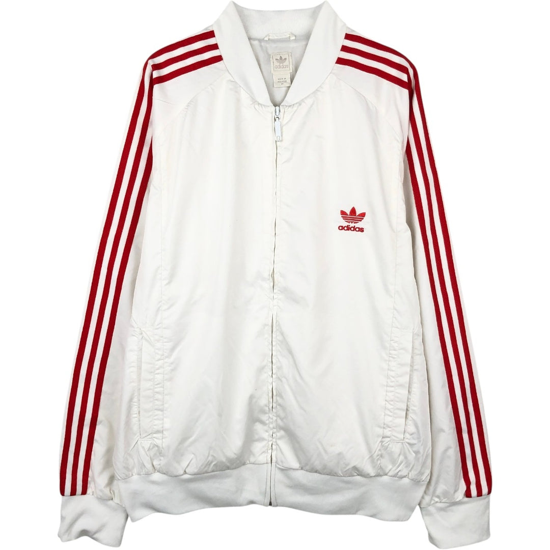 2000'S Adidas Trefoil Logo Windbreaker, Men's Size XL (approx.) polyester white type Vintage Second Hand