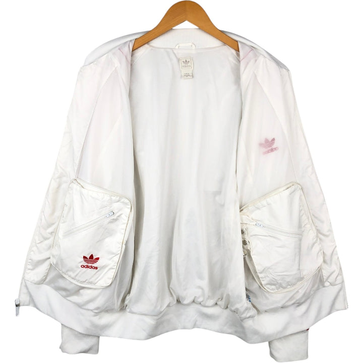 2000'S Adidas Trefoil Logo Windbreaker, Men's Size XL (approx.) polyester white type Vintage Second Hand