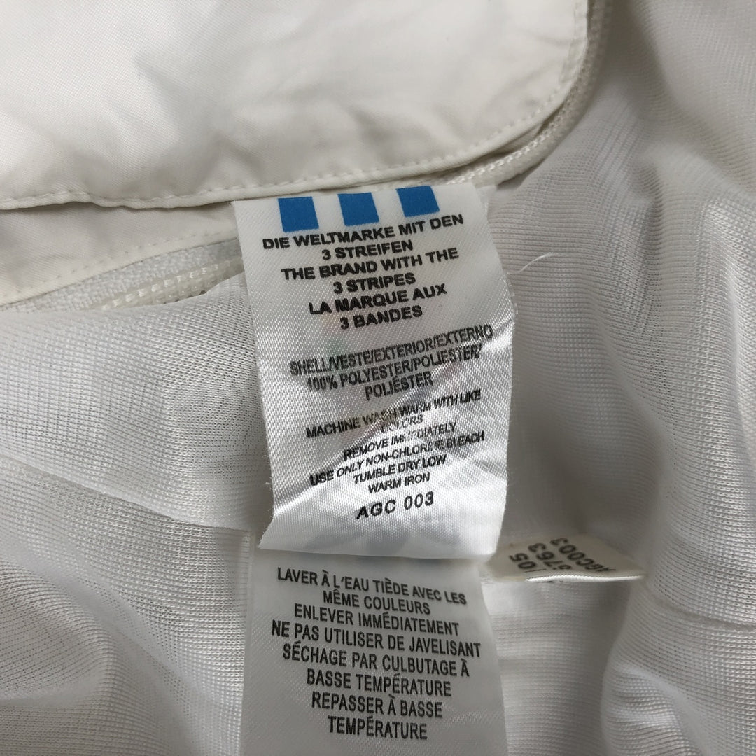 2000'S Adidas Trefoil Logo Windbreaker, Men's Size XL (approx.) polyester white type Vintage Second Hand