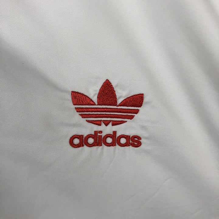 2000'S Adidas Trefoil Logo Windbreaker, Men's Size XL (approx.) polyester white type Vintage Second Hand
