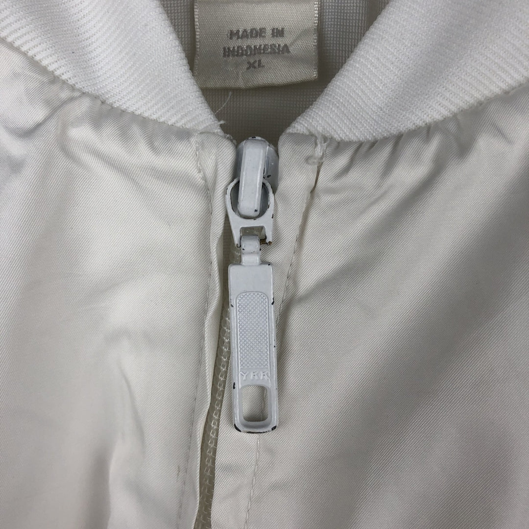 2000'S Adidas Trefoil Logo Windbreaker, Men's Size XL (approx.) polyester white type Vintage Second Hand