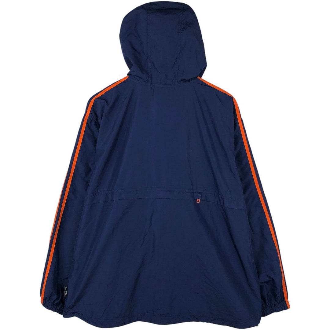 Vintage 90'S Adidas hooded windbreaker, size L, men's polyester navy blue type Vintage Second Hand