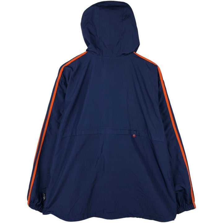 Vintage 90'S Adidas hooded windbreaker, size L, men's polyester navy blue type Vintage Second Hand