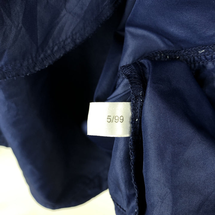 Vintage 90'S Adidas hooded windbreaker, size L, men's polyester navy blue type Vintage Second Hand