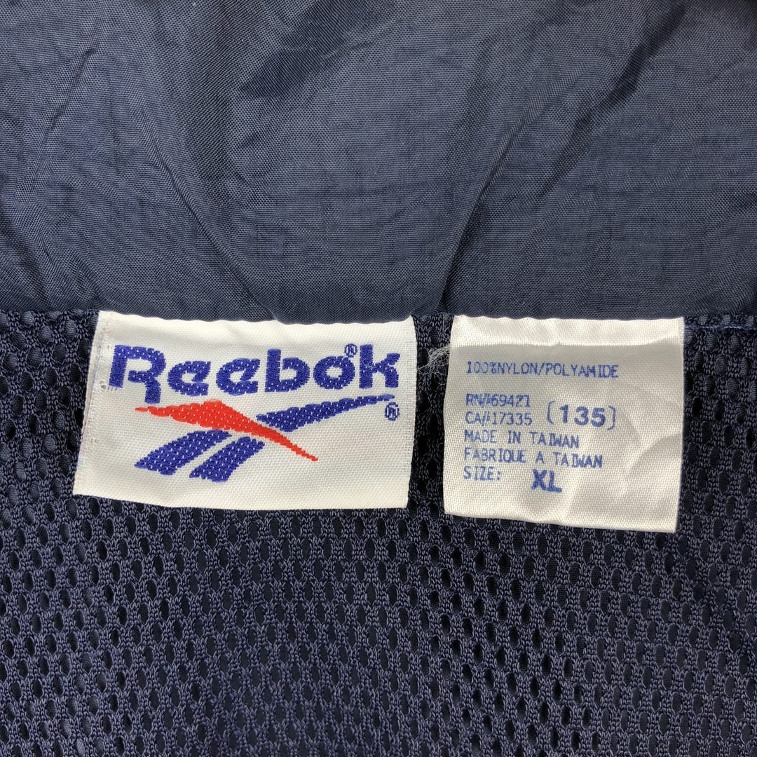 90'S Reebok nylon jacket, men's XL size, vintage Nylon navy blue type Vintage Second Hand