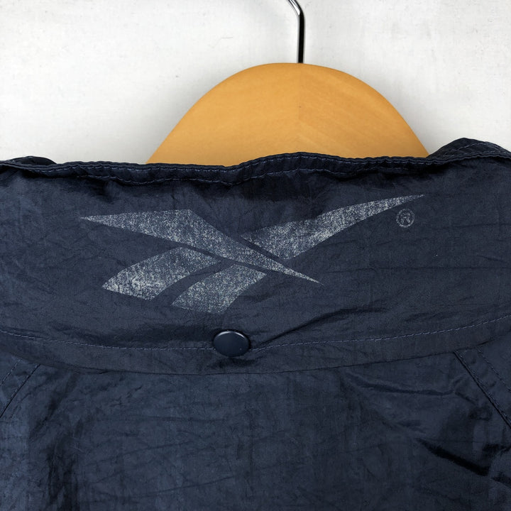 90'S Reebok nylon jacket, men's XL size, vintage Nylon navy blue type Vintage Second Hand