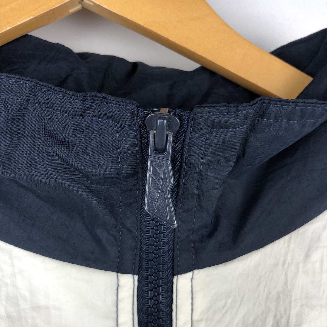 90'S Reebok nylon jacket, men's XL size, vintage Nylon navy blue type Vintage Second Hand