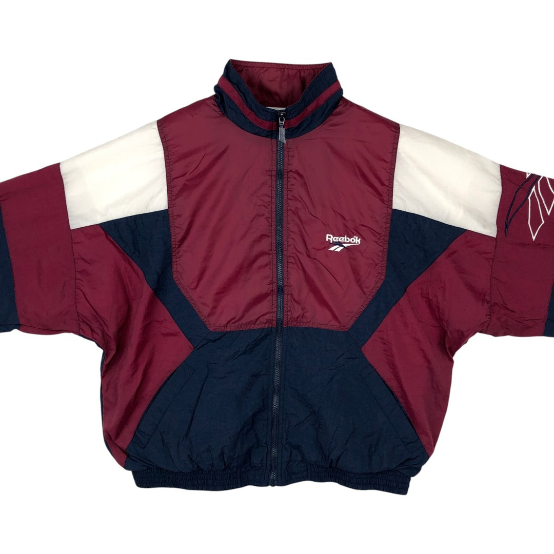 Reebok nylon jacket, men's size XL (approx.) Nylon burgundy type Vintage Second Hand