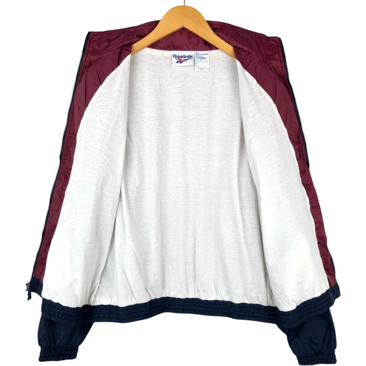 Reebok nylon jacket, men's size XL (approx.) Nylon burgundy type Vintage Second Hand