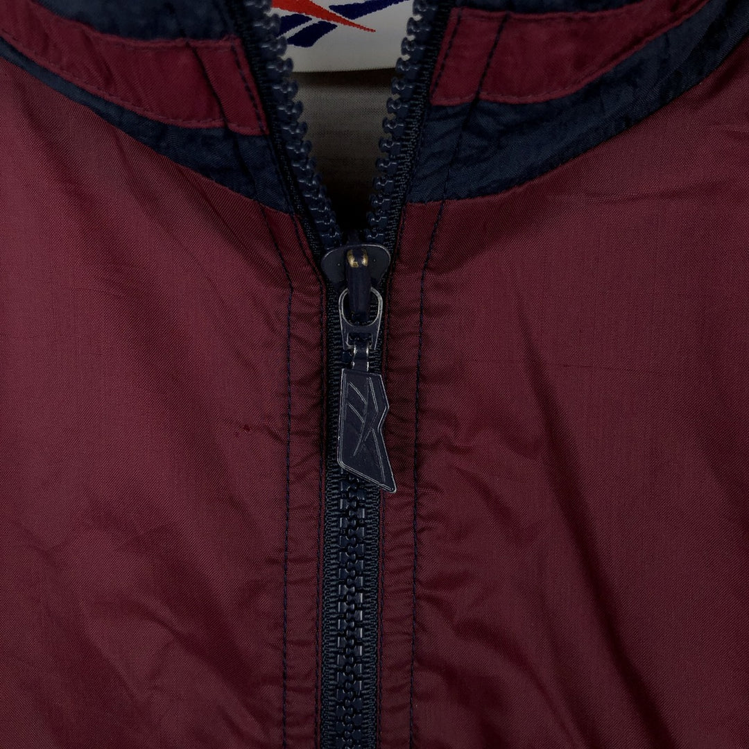 Reebok nylon jacket, men's size XL (approx.) Nylon burgundy type Vintage Second Hand