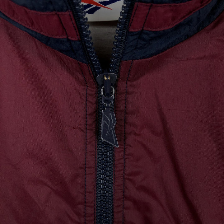 Reebok nylon jacket, men's size XL (approx.) Nylon burgundy type Vintage Second Hand