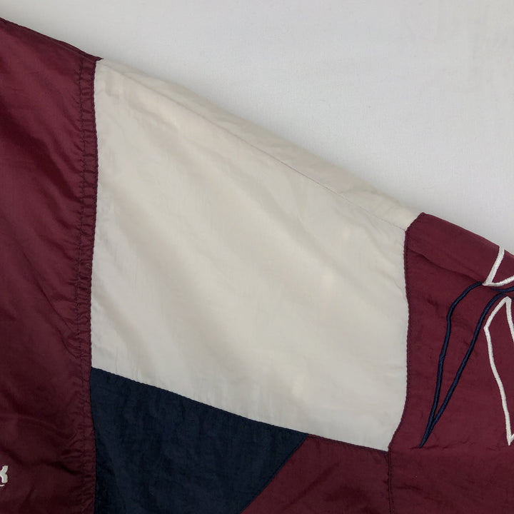 Reebok nylon jacket, men's size XL (approx.) Nylon burgundy type Vintage Second Hand