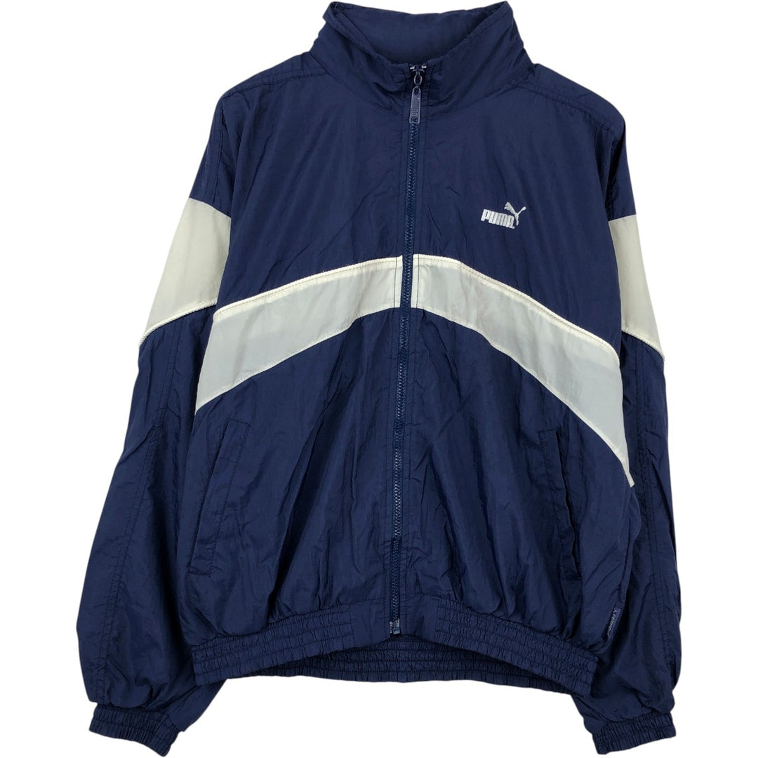 Puma nylon jacket, men's size S (equivalent) Nylon navy blue type Vintage Second Hand