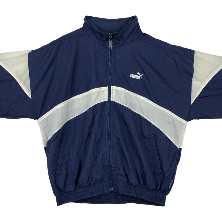 Puma nylon jacket, men's size S (equivalent) Nylon navy blue type Vintage Second Hand