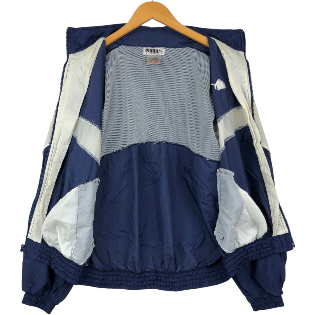 Puma nylon jacket, men's size S (equivalent) Nylon navy blue type Vintage Second Hand