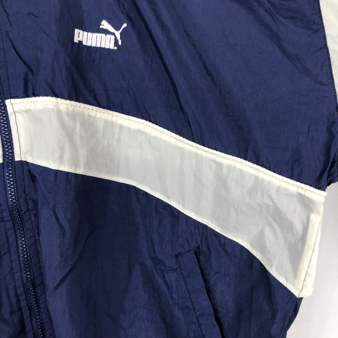 Puma nylon jacket, men's size S (equivalent) Nylon navy blue type Vintage Second Hand