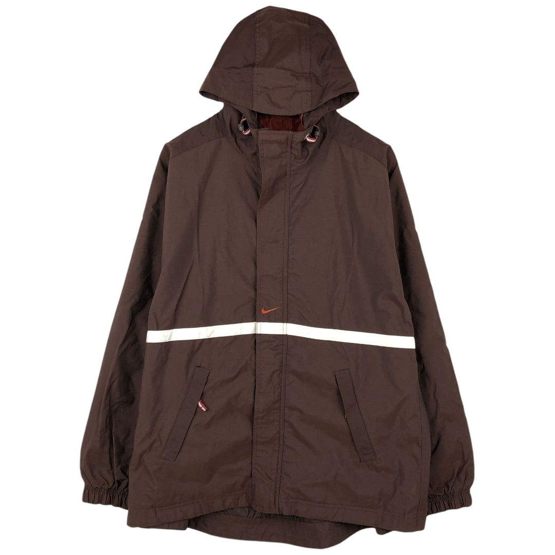 Nike NIKE Nylon Parka, Men's Size L (approx.) Nylon brown type Vintage Second Hand
