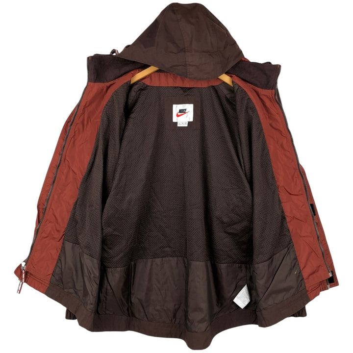 Nike NIKE Nylon Parka, Men's Size L (approx.) Nylon brown type Vintage Second Hand