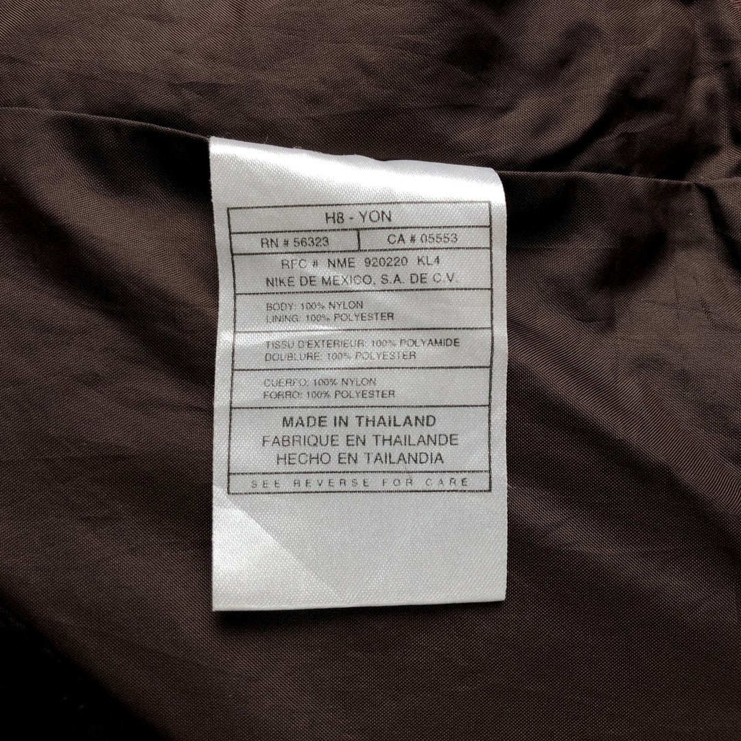 Nike NIKE Nylon Parka, Men's Size L (approx.) Nylon brown type Vintage Second Hand