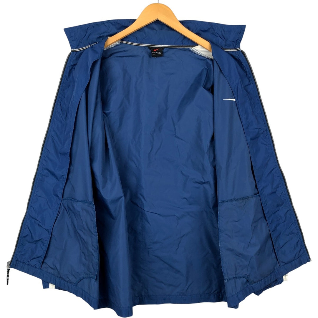 90'S Nike collared windbreaker, men's size XL equivalent, vintage. polyester blue type Vintage Second Hand