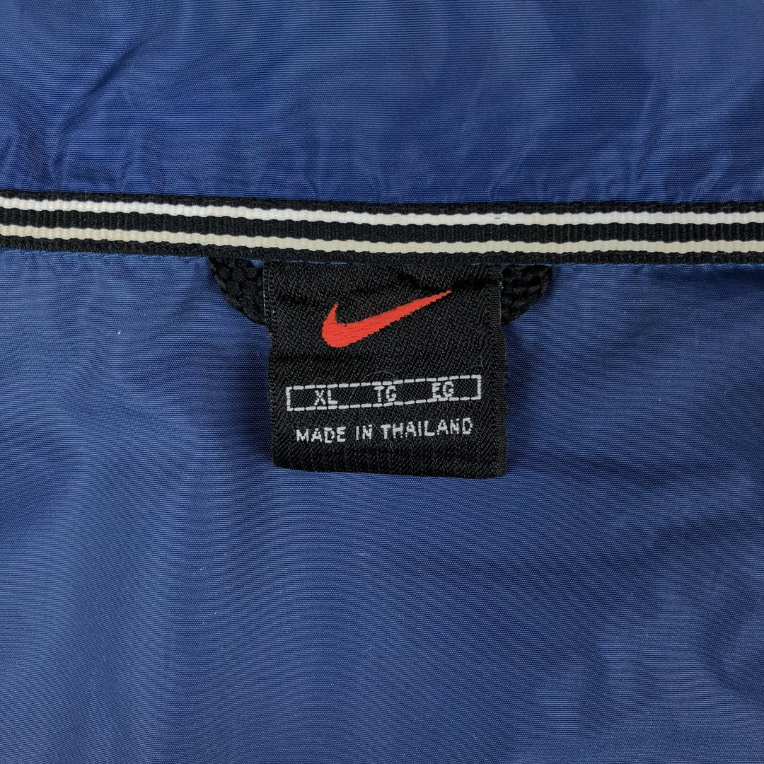 90'S Nike collared windbreaker, men's size XL equivalent, vintage. polyester blue type Vintage Second Hand