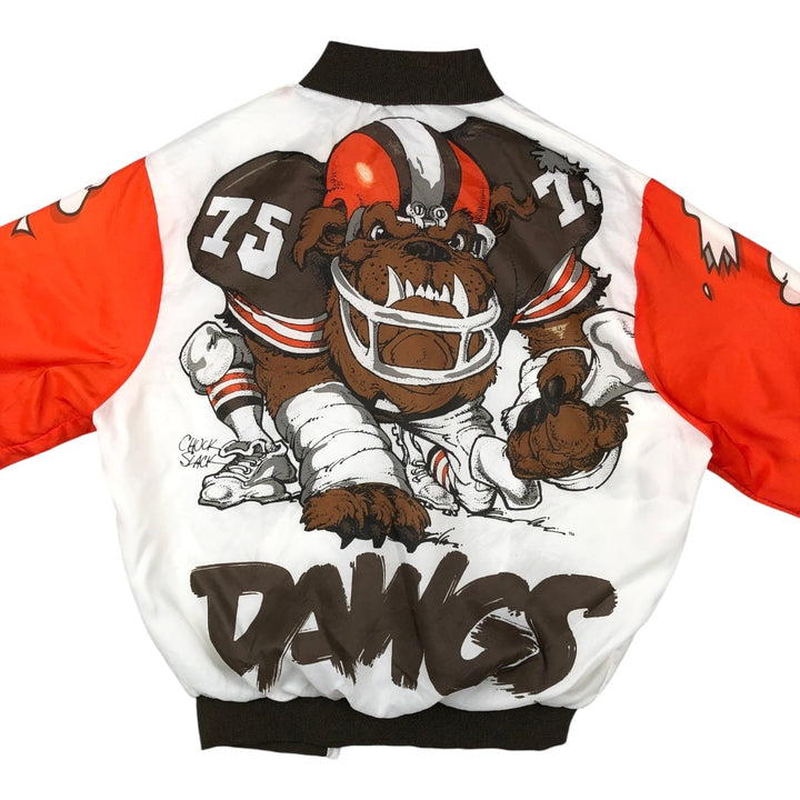 80s-90'S Chalk Line NFL Cleveland Browns Windbreaker, Made in USA, Men's Size M (approx.) polyester white type Vintage Second Hand