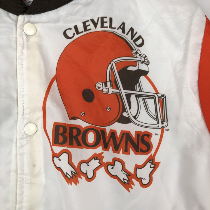 80s-90'S Chalk Line NFL Cleveland Browns Windbreaker, Made in USA, Men's Size M (approx.) polyester white type Vintage Second Hand